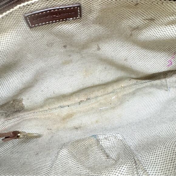 Vintage Dooney & Bourke Canvas Signature Medium Size Shoulder Bag Brown/Tan - Picture 11 of 16